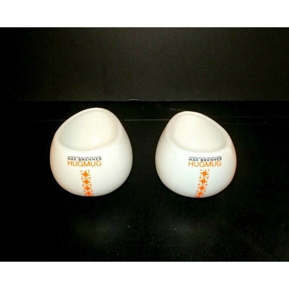 Max Brenner Hug Mug 2 Hot Chocolate Cup Designed by Iris Zohar Oval Shape Modern - Picture 2 of 4